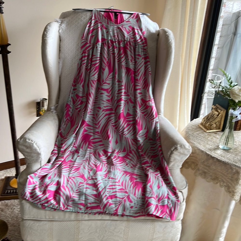 Gibson maxi sundress. XS. EUC. Hot pink & gray